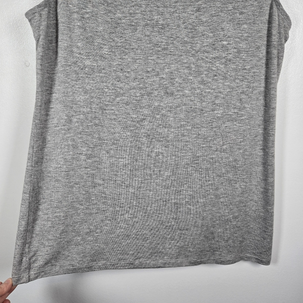 NEW Philosophy Alex Mist Gray Heather Cap Sleeve Jersey Knit T-Shirt Top Large - Picture 6 of 13